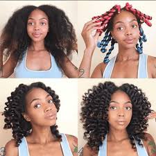 Easy Flexirod Set On Natural Hair Natural Hair Styles Long Natural Hair Curls For Long Hair