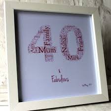 40th Birthday Gift Ideas For Sister 40th Birthday Gifts Frame Presents For Mum Dad Birthday Presents For Mum 40th Birthday Gifts Presents For Mum