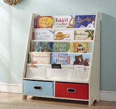Let them store their collection of books on a bookcase from pottery barn kids. Seirione Kids Book Rack 4 Sling Bookshelf 2 Storage Boxes And Toys Organizer Shelves Beige Buy Online At Best Price In Uae Amazon Ae