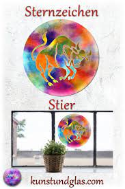 geburtstagsgeschenk sternbild stier kaufen fenster glas bild sternzeichen sternbild stier bild lichter
