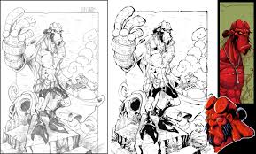 From his real name anung a rama, hellboy was born from the union of a demon and a human. Hellboy Pencils Inks More By Red J On Deviantart