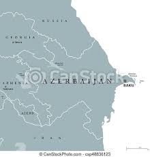 É um país situado no oeste da ásia, na região do cáucaso, banhado pelo mar cáspio.tem uma população de 8,5 milhõesde habitantes (2006), na sua maior parte da etnia azeri. Mapa Politico Azerbaijao Caspian Sobre Baku Azerbaijao Labeling Caucaso Nakhchivan Politico Republica Vector Canstock