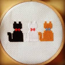 Free cross stitch pattern to download from my blog, embroidered flowers using lilac and green threads on black fabric really makes the flowers stand. 10 Exhilarating Designing Your Own Cross Stitch Embroidery Patterns Ideas In 2021 Simple Cross Stitch Cat Cross Stitch Pattern Cute Cross Stitch