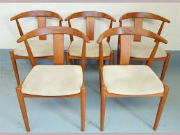 Set Of Five Danish Dyrlund Horn Dining Chairs Vinterior London