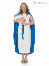 Age 8 10 Girls Virgin Mary Nativity Play Costume Kids Christmas Fancy Dress 14 75