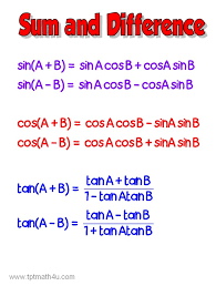 Trigonometry Precalculus Sum And Difference Formulas Activities Math Methods Learning Math Basic Math