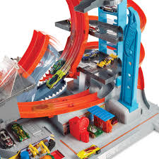 Hot Wheels Ultimate Garage Tower Shark Loop Racetrack 2 Vehicles Set Walmart Com Hot Wheels Ultimate Garage Hot Wheels Hot Wheels Garage
