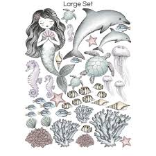 Check spelling or type a new query. Wondermade Mermaid Sea Creatures Wall Decal Babydonkie