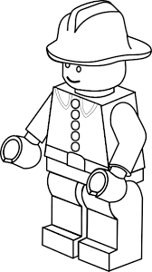 Black And White Lego Bricks Clipart Lego Town Fireman Black White Art Free Clipart Org Warna