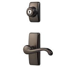 Ideal Security Deluxe Storm And Screen Door Lever Handle And Keyed Deadlock In Oil Rubbed Bronze Hk01 I Orb The Home Depot In 2021 Screen Door Door Levers Lever Handle