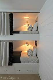 Cozy Bedroom Nook For Kids With The Perfect Warm Lighting Bunk Bed Rooms Bunk Beds Built In Bunk Beds