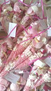 5 X Pink Pre Filled Sweet Cones Party Bags Favours Etsy Baby Shower Girl Diy Sweet Cones Fancy Baby Shower