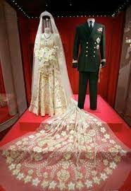 The gown, which graces the screen a mere nine minutes into the first episode, is an exact replica of the one queen elizabeth wore when she wed prince philip at westminster abbey in. The Queen Elizabeth Ii Wedding Gown Is A Gift From The Syrian Government On The Occasion Of Royal Wedding Dress Queen Elizabeth Ii Wedding Royal Wedding Gowns