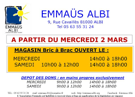 Communes of the tarn department. Emmaus Albi Attention Nouveaux Horaires A Emmaus Facebook