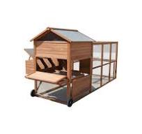 Carav'Ailes, poulailler bois 10 poules, mobile avec enclos ...