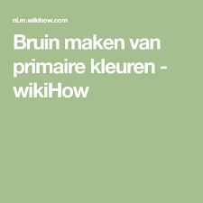 bruin maken van primaire kleuren primaire kleuren kleuren kleur inspiratie