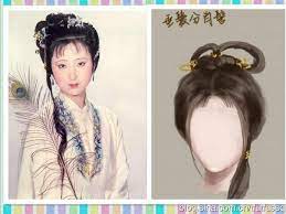 垂鬟分肖髻多是未出室少女的发式 将发分股 结鬟于顶 不用托拄 使其自然垂下 并束结肖尾 垂于肩上 亦称燕尾 据 国宪家猷 记载 汉明帝令宫人梳百花分肖髻 在唐代常作为处女发式标志 hair beauty traditional outfits