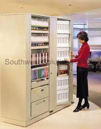 The x2 (rotating file cabinet) features a choice of two access options as standard, the foot pedal or hand release. Spacesaver Rotary Storage And Filing Cabinets