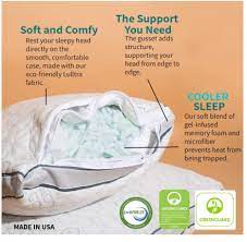 Coop Home Goods Eden Adjustable Pillow Hypoallergenic Shredded Memory Foam Cooling Gel Lulltra Wash Best Pillow Washable Cover Night Sweats