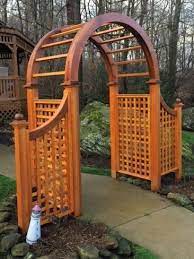 Shop for cedar garden gate arbor online at target. Wooden Cedar Garden Arbor Made Out Of Western Red Cedar Garden Archway Cedar Arbor Garden Gate Design
