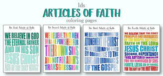 Give a coloring page to coordinate with each month. Lds Articles Of Faith Coloring Pages Live Craft Eat