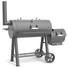 Dyna Glo Signature Heavy Duty Barrel Charcoal Grill And Offset Smoker In Black Dgss962cbo D Kit The Home Depot Charcoal Smoker Offset Smoker Grilling