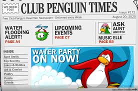 Old spy pone ?, once you are 45 days old you can waddle up to the ski village and visit the club penguin tour booth. Club Penguin Rewritten Water Party Club Penguin Mountains