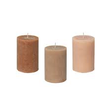 Clarence glazed candle holder large. Broste Copenhagen Rustic Pillar Candle Coloured Cylindrical Candle