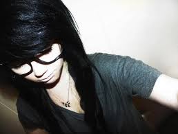 Emo girls even draw tears on their face to add drama to the image. Black Hair Emo Girl And Nerd Glasses Image 413421 On Favim Com