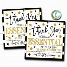 Employee Appreciation Gift Tag Thank You Essential Frontline Workers Employee Appreciation Gifts Staff Appreciation Gifts Appreciation Printable
