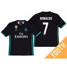 Adidas real madrid 2015 black 3rd jersey. Youth Cristiano Ronaldo 7 Black Away Short Jersey 2017 18 Real Madrid Kit