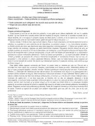 Modele De Subiecte Bac Si Evaluarea Nationala 2019 Ministerul Educatiei A Publicat Noile Modele