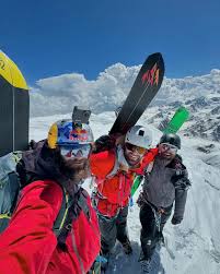 Nick Russell And Jerry Mark Bag First Snowboard Summit Of The 21,180'  Papsura