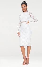 White Long Sleeve Lace Bodycon Dress Your E Officially Invited To The Aft Lace Bodycon Dress Long Sleeve Long Sleeve Lace Dress White Long Sleeve Dress Bodycon