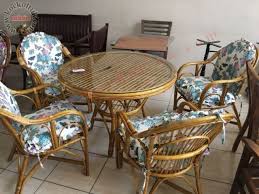 bambu yuvarlak masa bahce takimlari