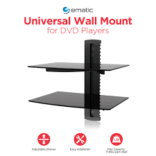 Ematic Adjustable 2 Shelf For Dvd Player Cable Box With Hdmi Cable Walmart Com Walmart Com