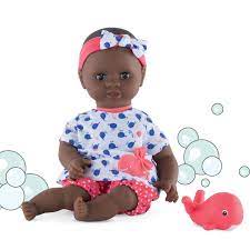 Offered for corolle calin and bebe bath dolls and others up to 12 inches, this set comes with a pink plastic stroller with a white cloth seat and a handle that is set 21 inches from the floor. Corolle Mon Premier Poupon Bebe Bath Alyzee Baby Doll Buy Online In Andorra At Desertcart 101955230