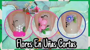 Uñas con flores 2020 / 2021. 3 Modelos De Unas Cortas Decoradas Con Flores Unas Cortas Decoradas Facil Unas Para Principiante Youtube