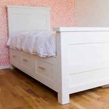 Build this with simple pocket hole construction and bed rail hardware. Diy Twin Bed With Storage Drawers House Becoming Home