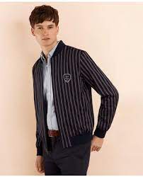 Striped Bomber Jacket