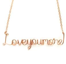 Rose Gold Love You More Necklace Pink Gold Love Necklace 14k Gold Filled Wire Love Necklace Valentines Day Necklace Love Necklace Gold Rose Gold