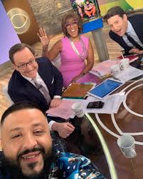 This is what cool looks like! Not talking about me, or hip @tonydokoupil or  the great @anthonymasoncbs. It's YOU @djkhaled who spreads joy wherever he  goes .. today he came to @cbsthismorning