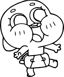 Coloring pages of the series on cartoon network the amazing world of gumball. Cute Baby Gumball Coloring Page Free Printable Coloring Pages For Kids