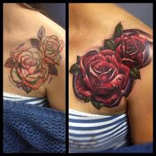 Pin By Linda On Indelible Ink Chest Tattoos For Women Cover Tattoo Rose Tattoo Cover Up