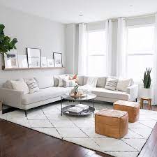 Our Modern And Minimal Living Room Viv Tim Minimal Living Room West Elm Living Room Living Room Sectional