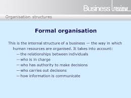 Organisation Structures Formal Organisation This Is The
