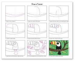 Each drawing lesson is created in such a way as not only to teach the child to draw a particular object but also to teach something else important. Toucan Art Projects For Kids