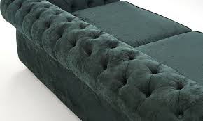 C'est le luxe à son meilleur. Chesterfield Canape Capitonne Vert Emeraude 3 Places Sketch Design