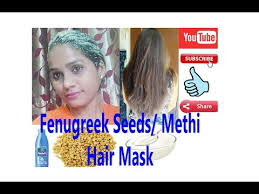 Fenugreek or methi seeds not only control hair fall but also help in dandruff control as well. Fenugreek Methi Hair Mask For Long Healthy Shiny Hair Reduces Dandruff Hair Fall Grey Hair Youtube