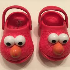 kids unisex polliwalks elmo slip on clogs size 5m